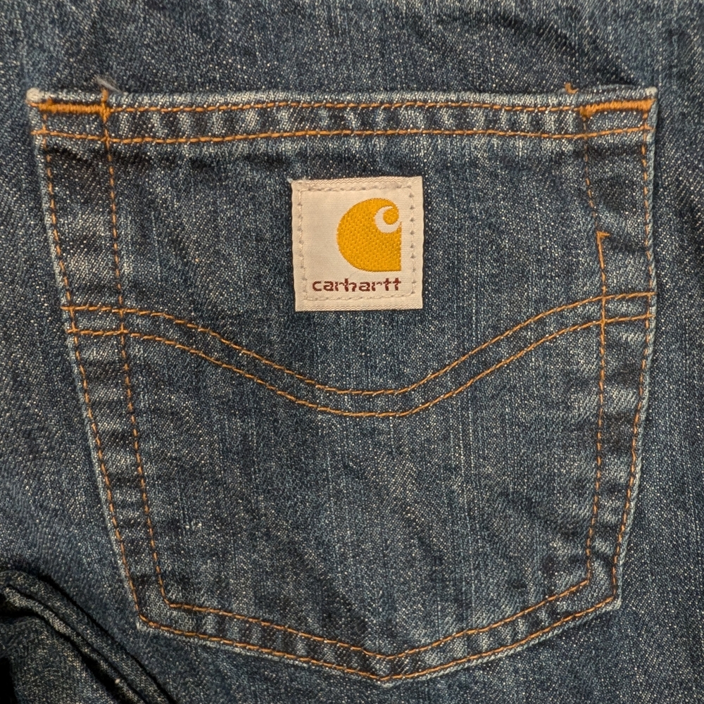 Carhartt Women's's Relaxed Fit Jeans in Dark Blue - Picture 2 of 10
